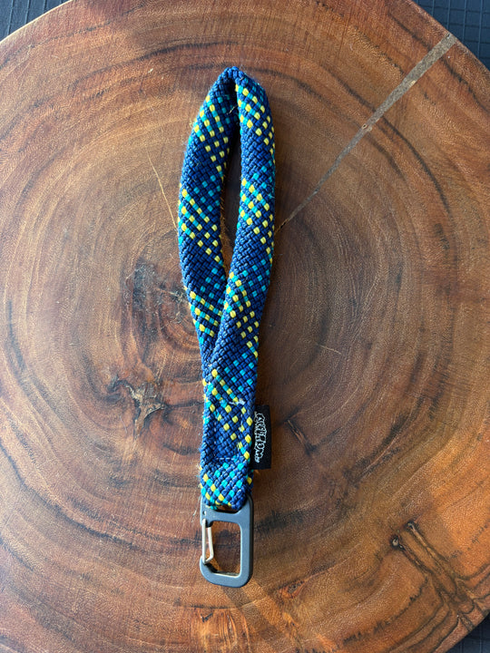 Spiked blue keychain