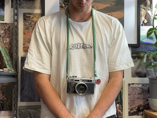 Spiked line camera strap