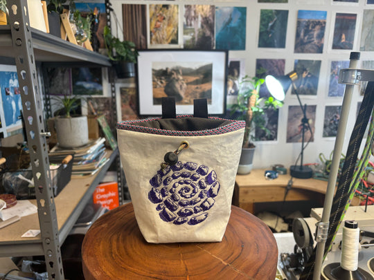 Purple bloom chalk bag