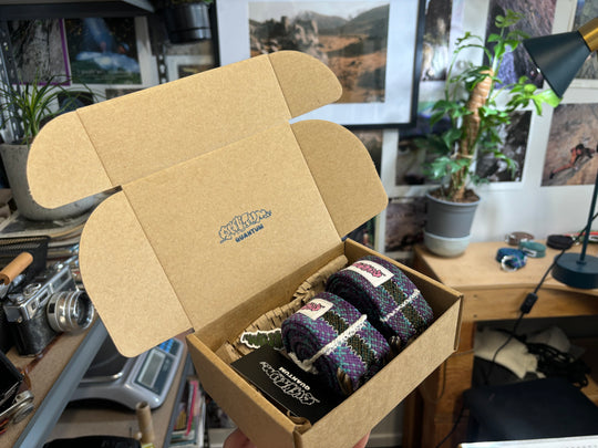 Stacked purple drip belt