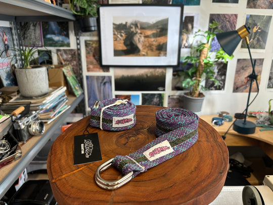 Stacked purple drip belt