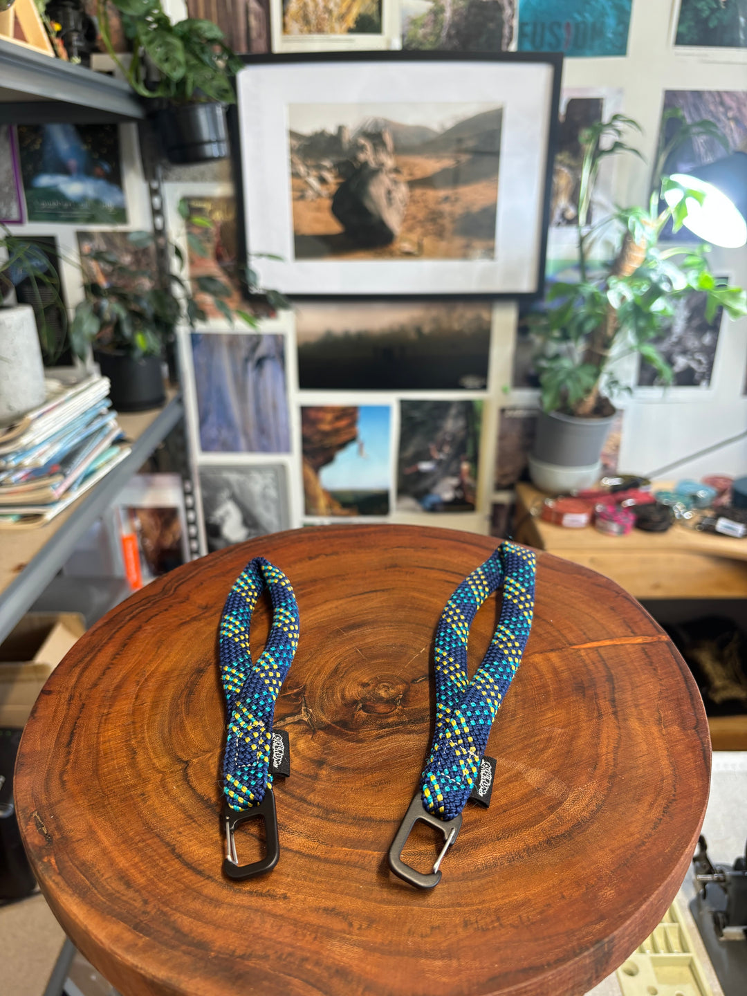 Spiked blue keychain