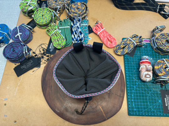 Purple bloom chalk bag