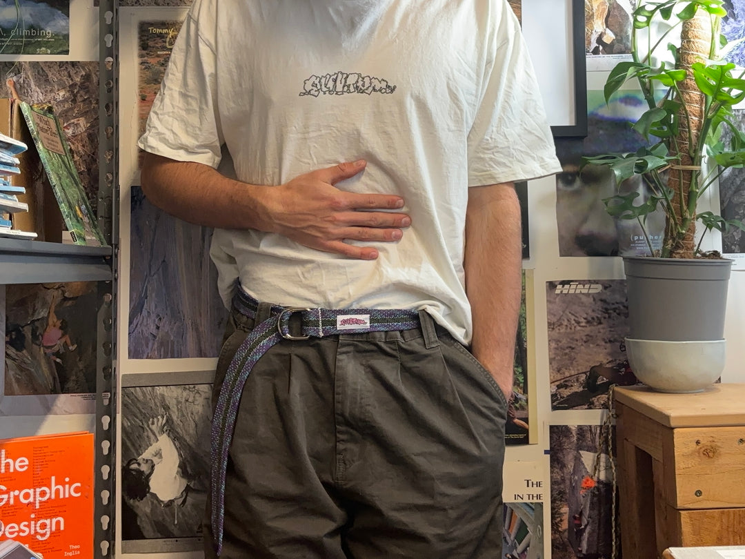 Stacked purple drip belt