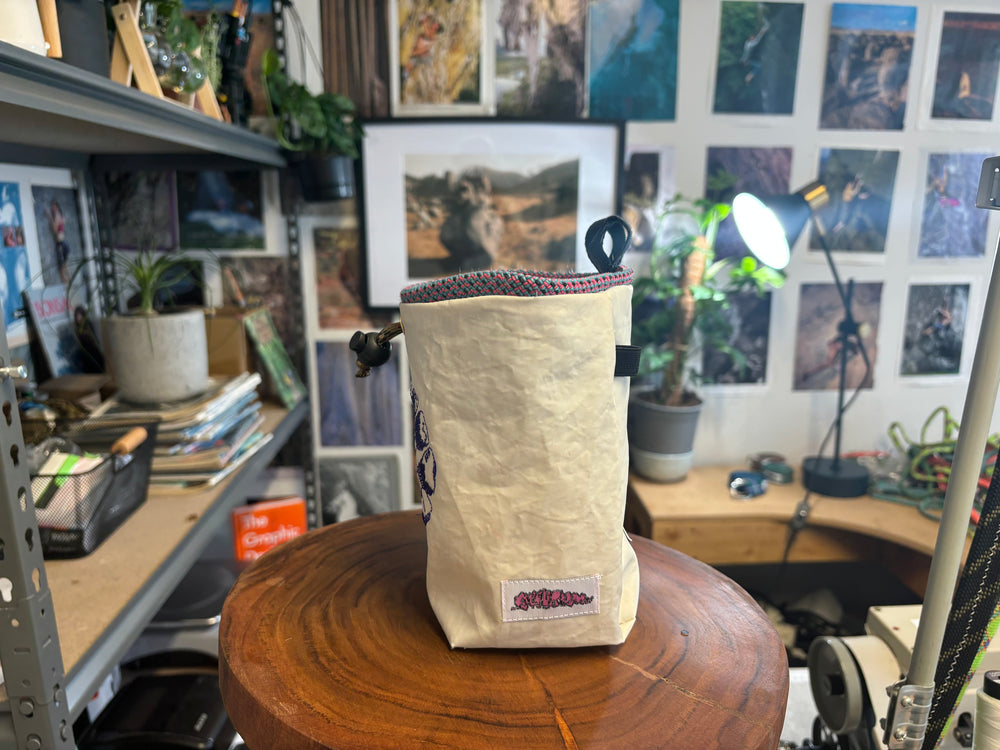 Purple bloom chalk bag