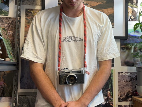 Crimson camera strap