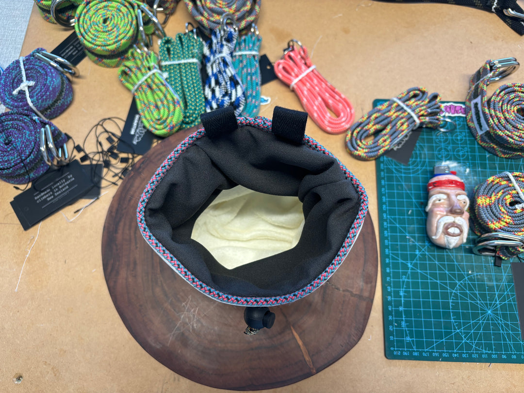 Purple bloom chalk bag