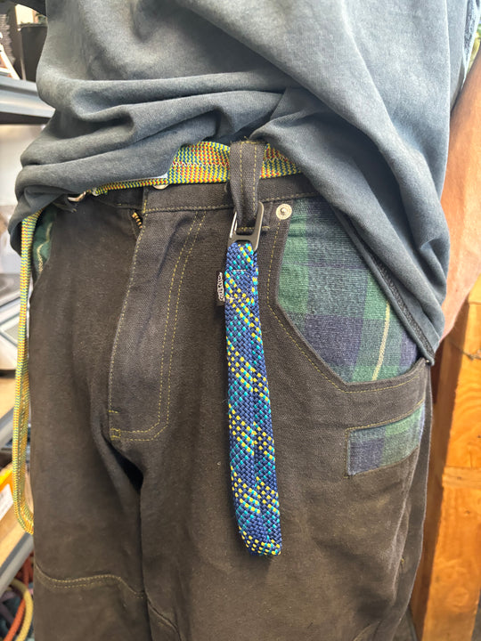 Spiked blue keychain