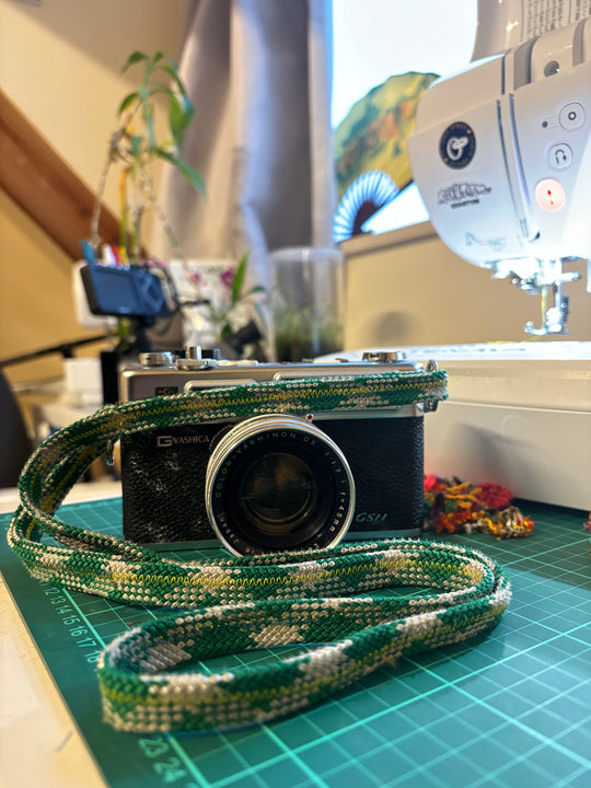 Pine green camera strap